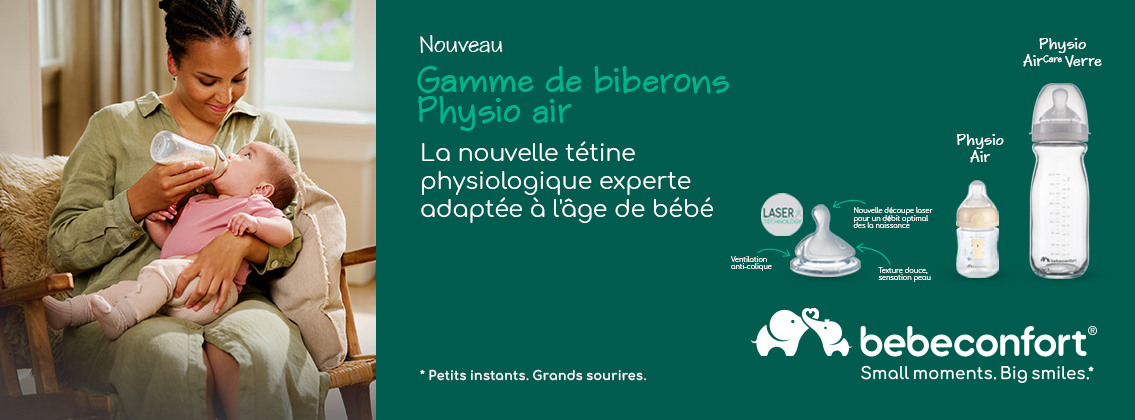 Baby Test Gamme de biberons Physio Air BEBECONFORT