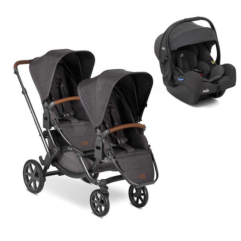 Duo poussette double Zoom + coque i-Gemm Ember de Joie