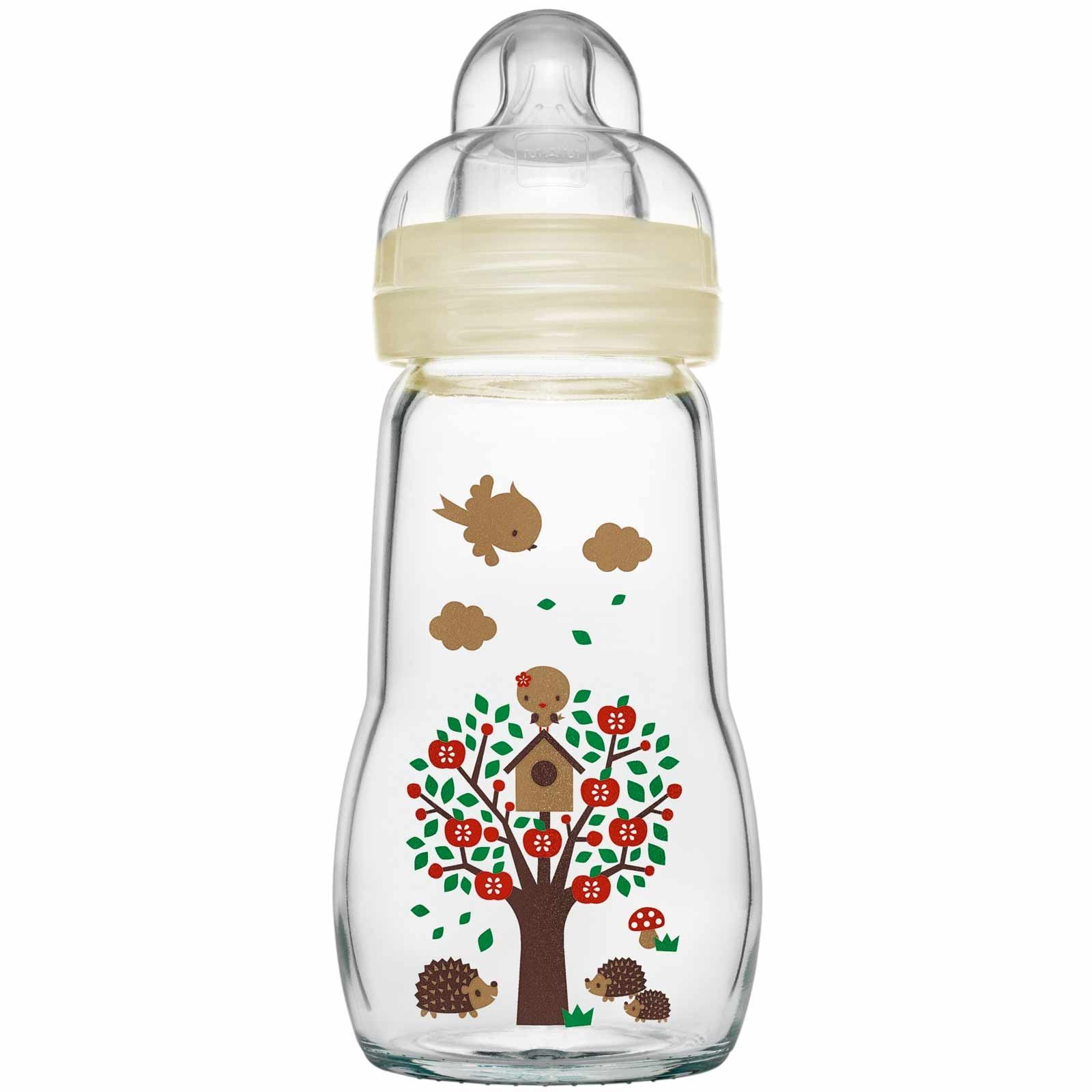 MAM Biberon Verre Organic Garden 260ml | Débit moyen 2 mois MAM Biberon Verre Organic Garden 260ml | Débit moyen 2 mois
