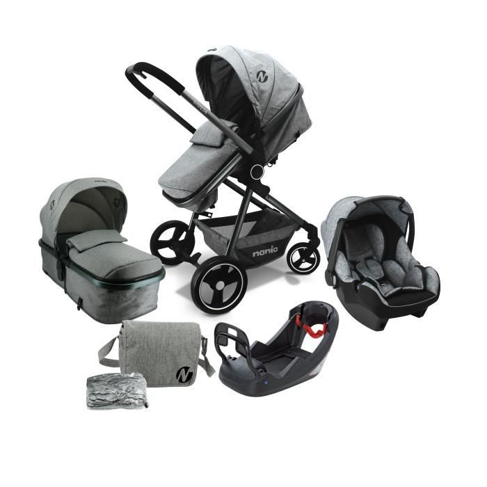 Poussette trio Giulia + siège auto Beone + nacelle