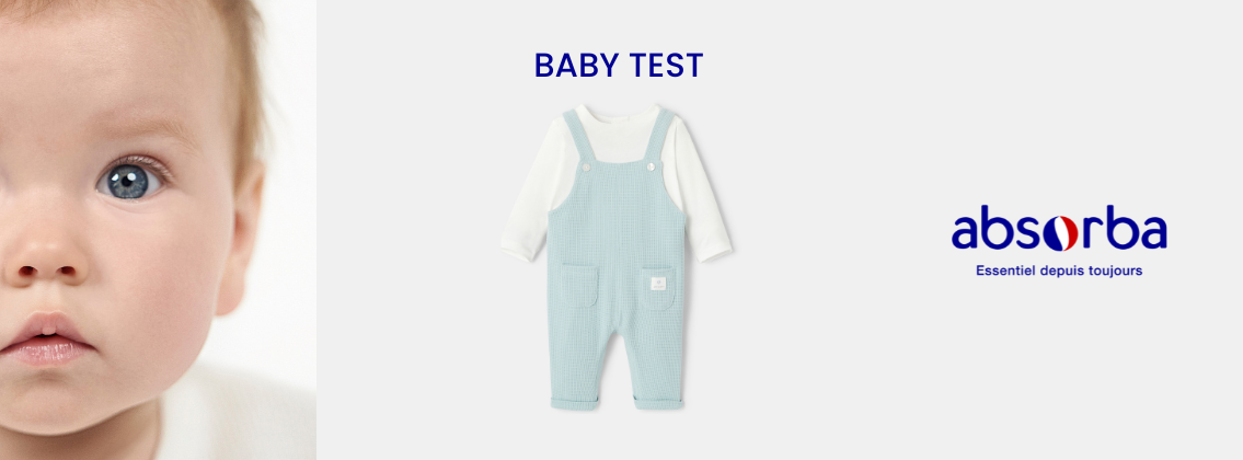 Baby Test Salopette en coton nid d'abeille avec t-shirt intégré naissance ABSORBA