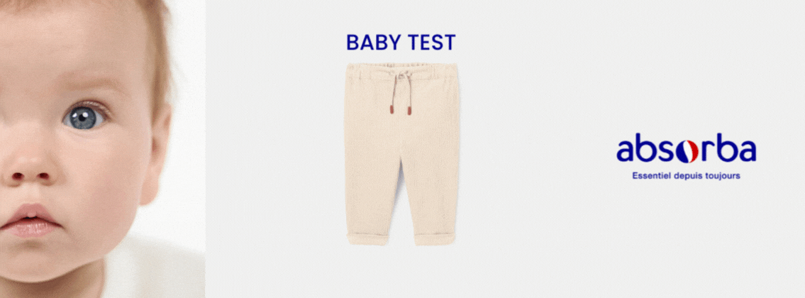 Baby Test Pantalon en velours côtelé mixte ABSORBA