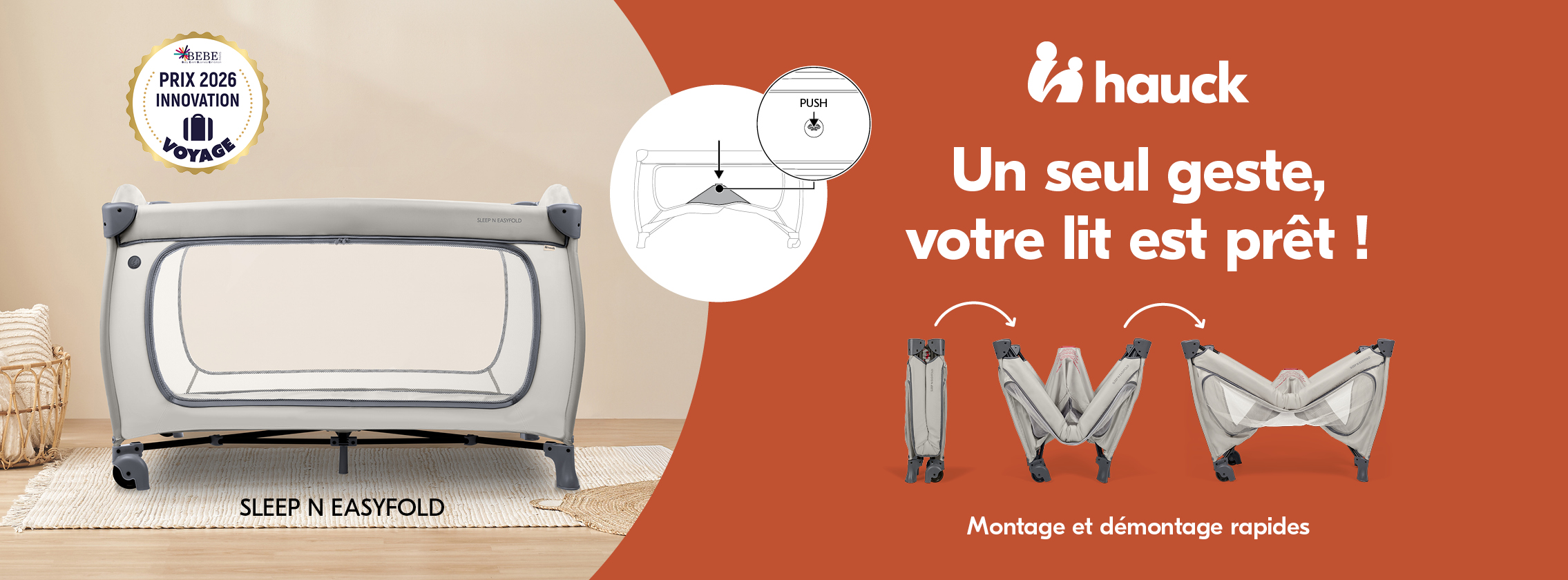 Baby Test  Lit parapluie Sleep N Easyfold Hauck