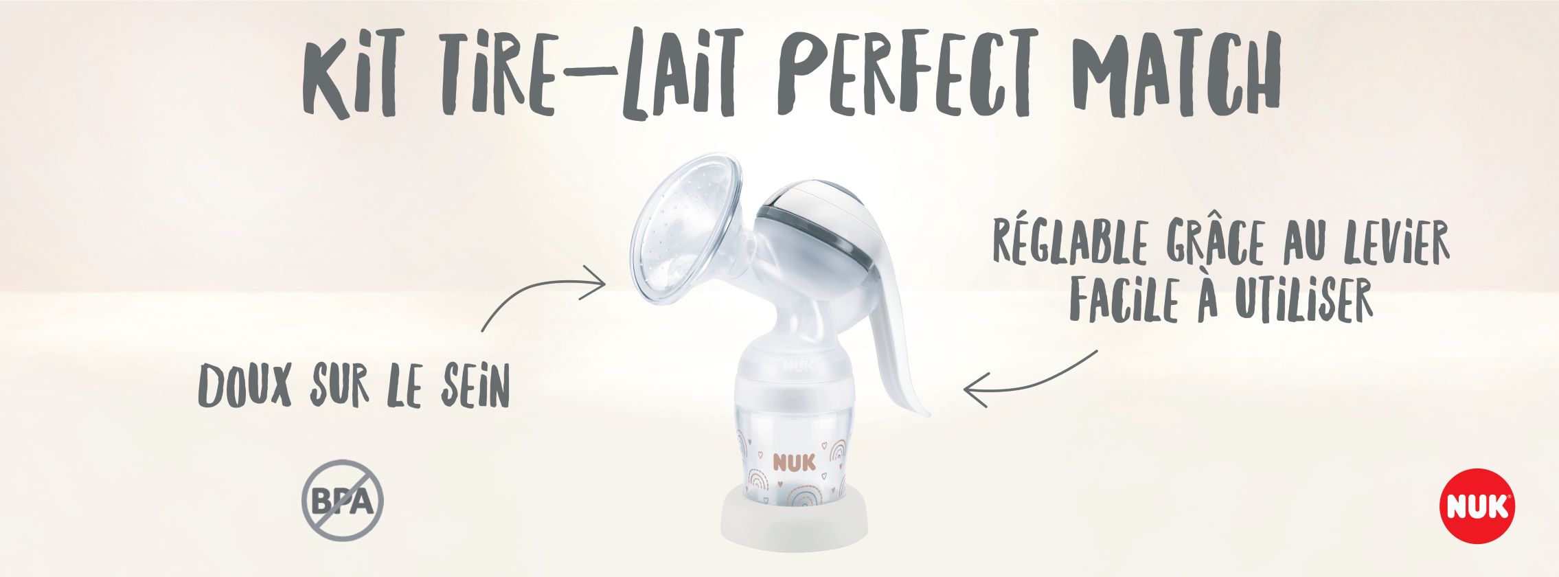 Baby Test Kit d'allaitement Perfect Match avec tire-lait manuel NUK