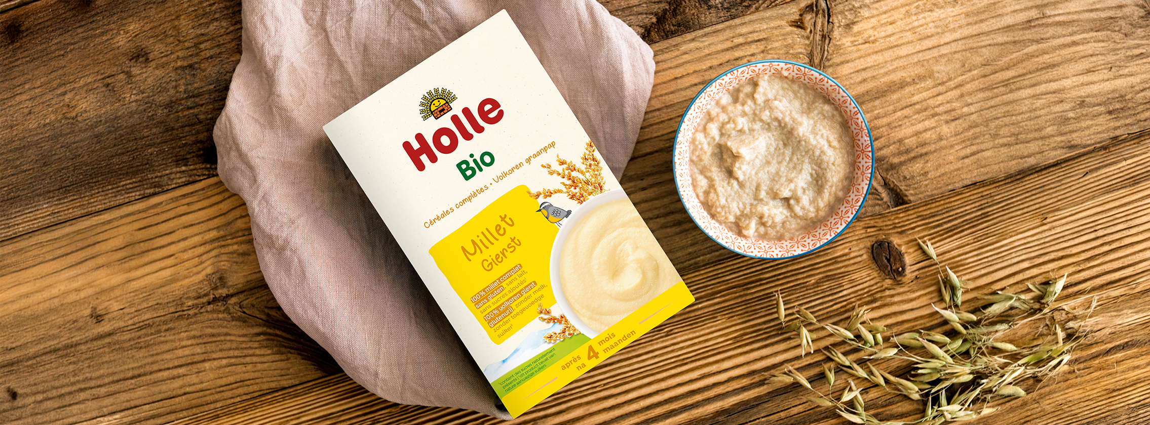 Baby Test Bouillie Bio Céréales complètes millet Holle