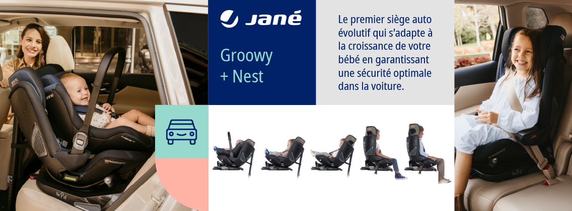 Baby Test Siège-auto Groowy + Coque Nest i-size JANE