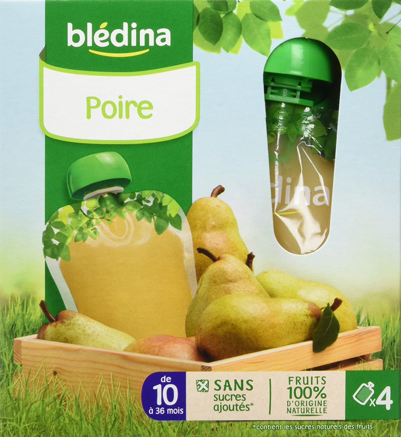 Gourde 100 Fruit Poire (x4) BLEDINA Comparateur, Avis, Prix