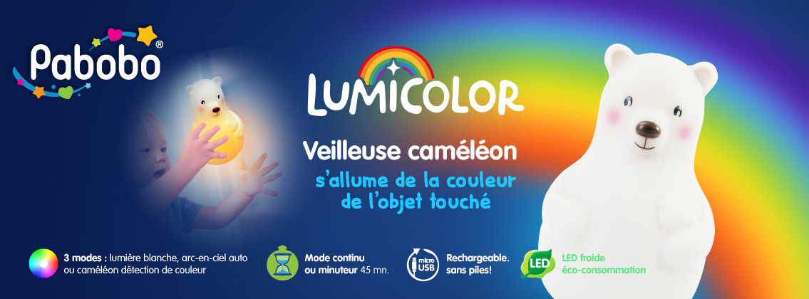 Baby Test Veilleuse Ours Lumicolor PABOBO