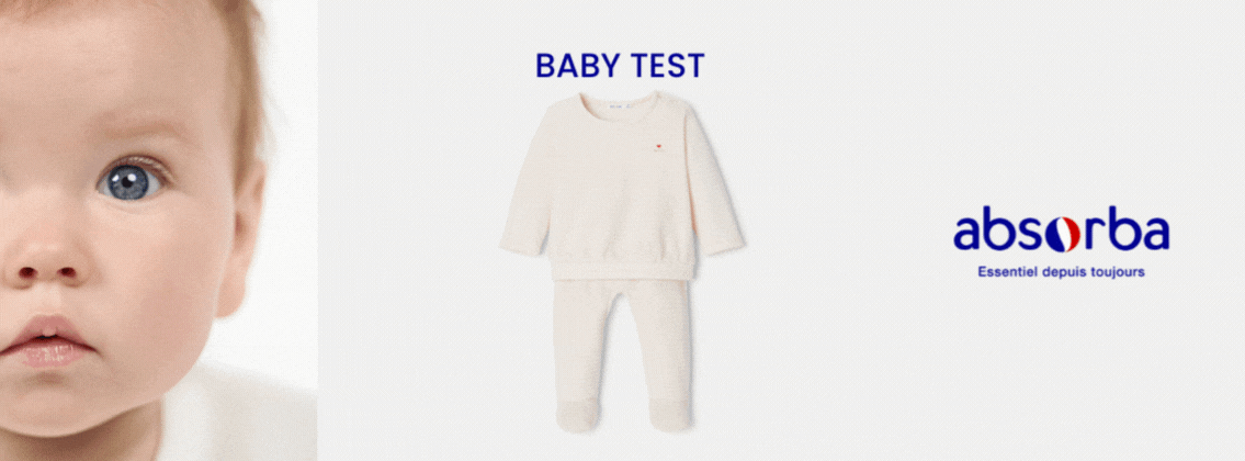 Baby Test Pyjama en velours ottoman ABSORBA