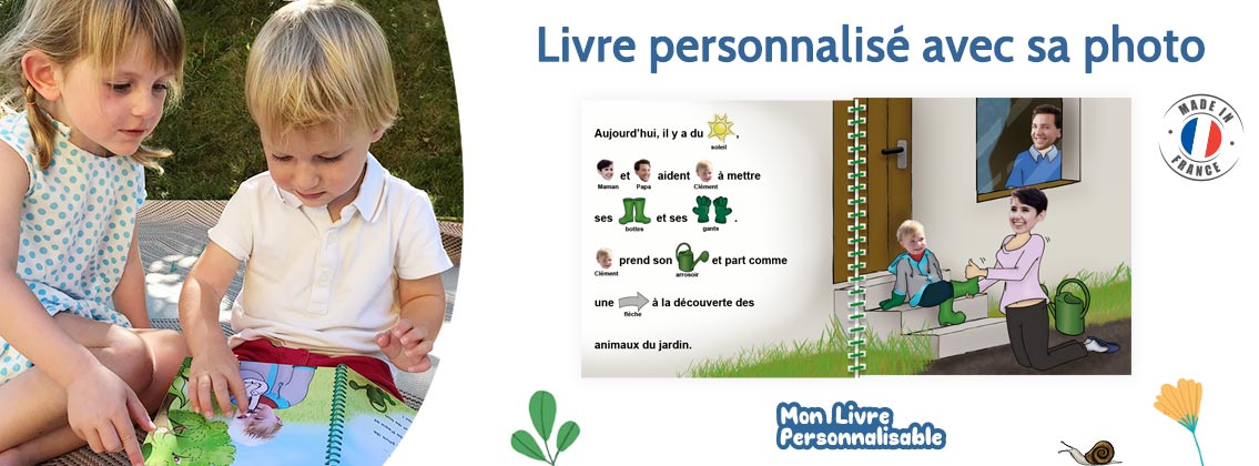Baby Test  Livre personnalisé pour enfant et sa famille : Les animaux du jardin Mon Livre Personnalisable