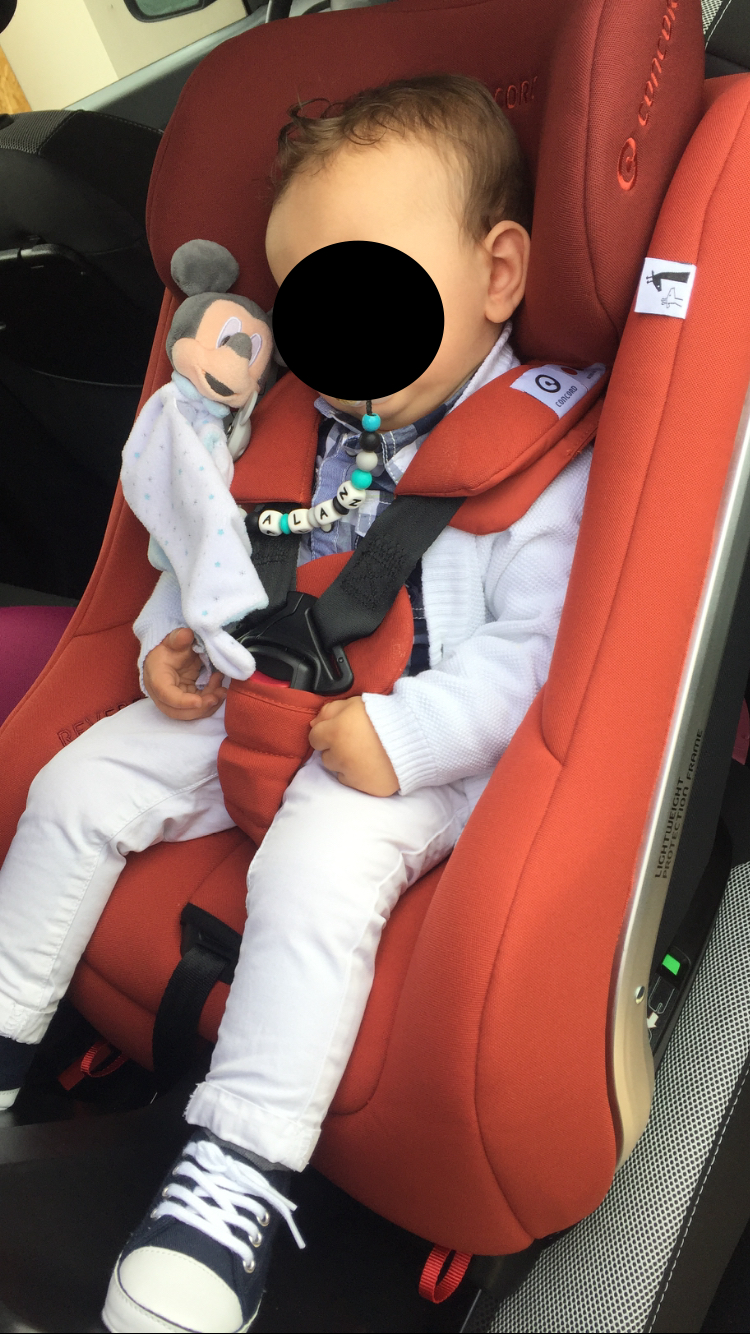 siège auto dos route