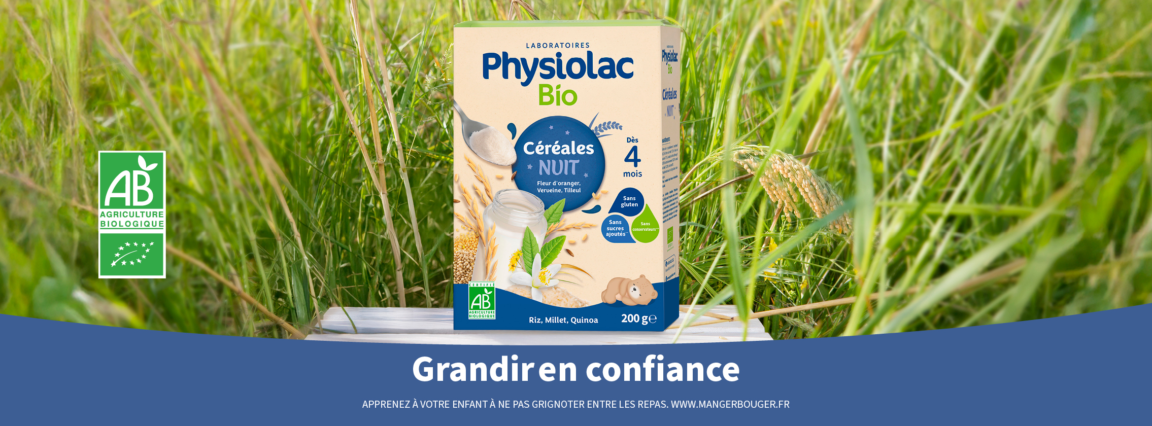 Baby Test Céréales Bébé Nuit Bio Physiolac