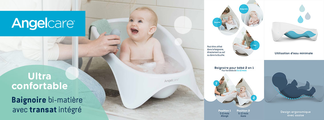 Baby Test Baignoire bébé 2-en-1 ANGELCARE