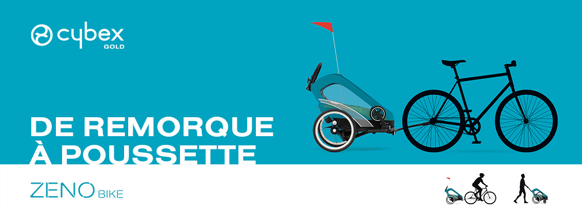 Baby Test Poussette remorque Zenobike CYBEX