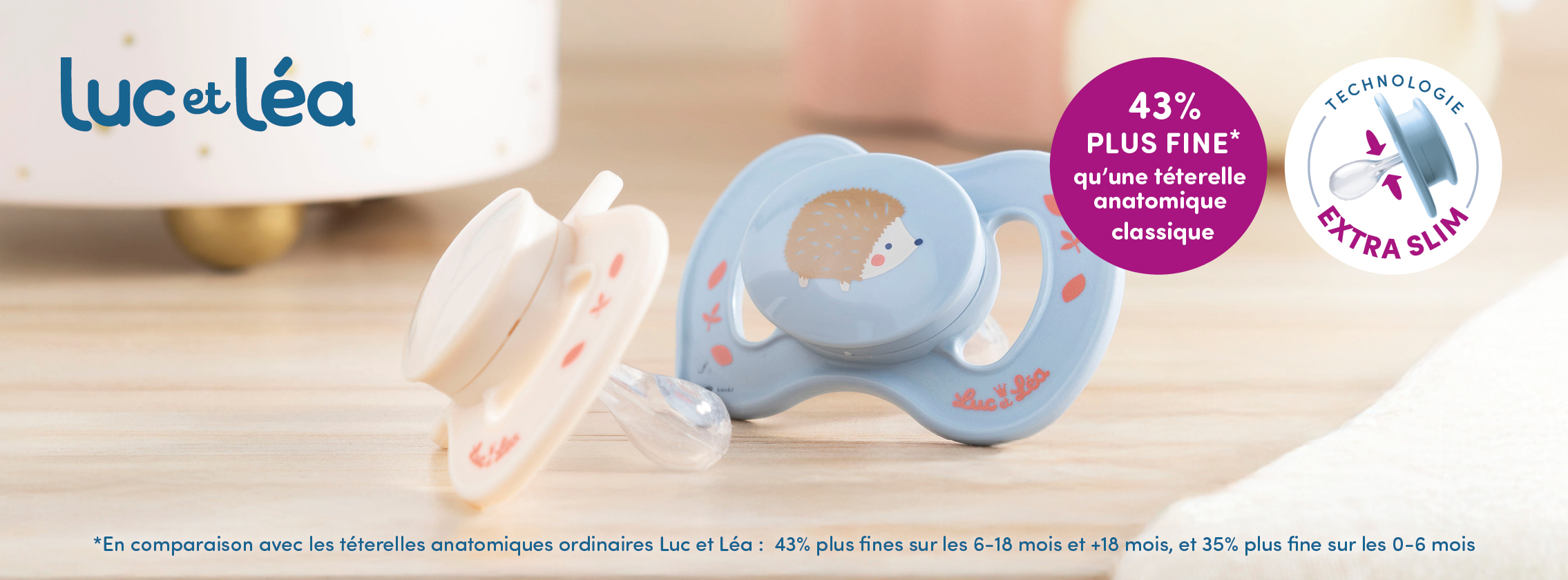 Baby Test Sucettes anatomiques extra-fines Luc et Léa