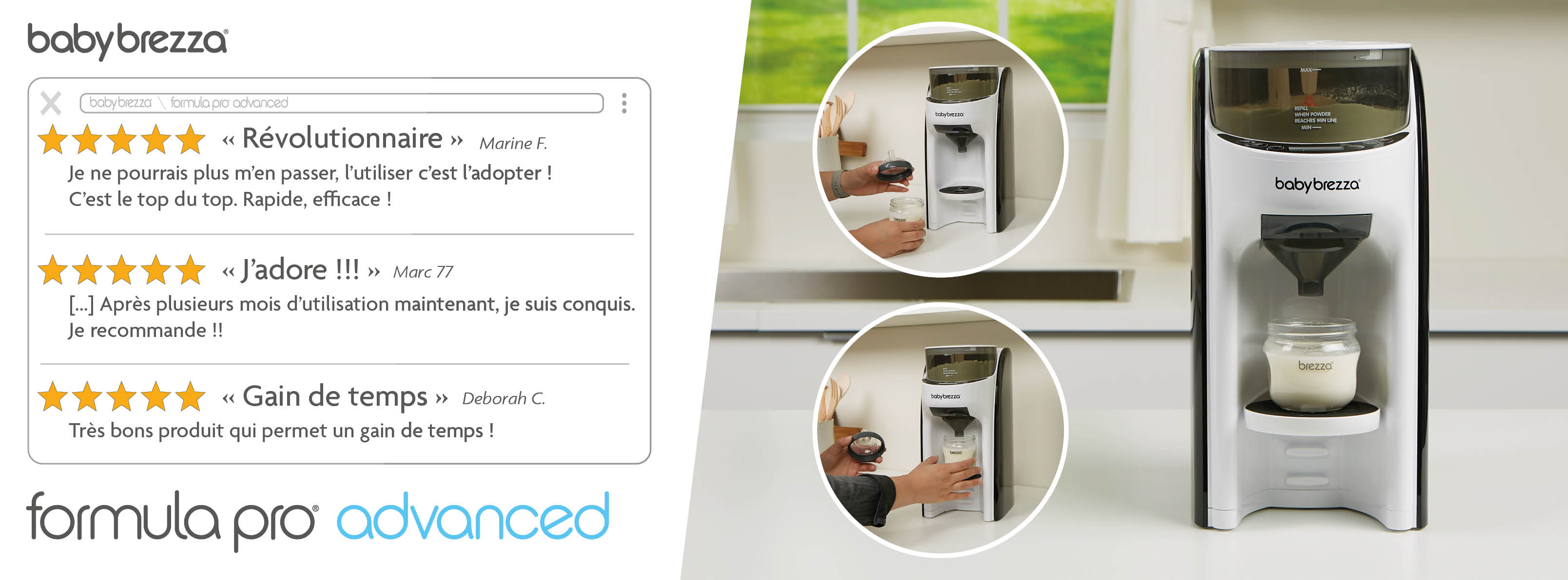 Baby Test Préparateur de biberons Formula Pro Advanced BABYBREZZA