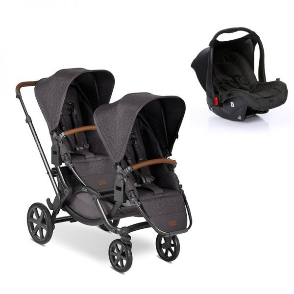 Duo poussette double Zoom + coque Hazel