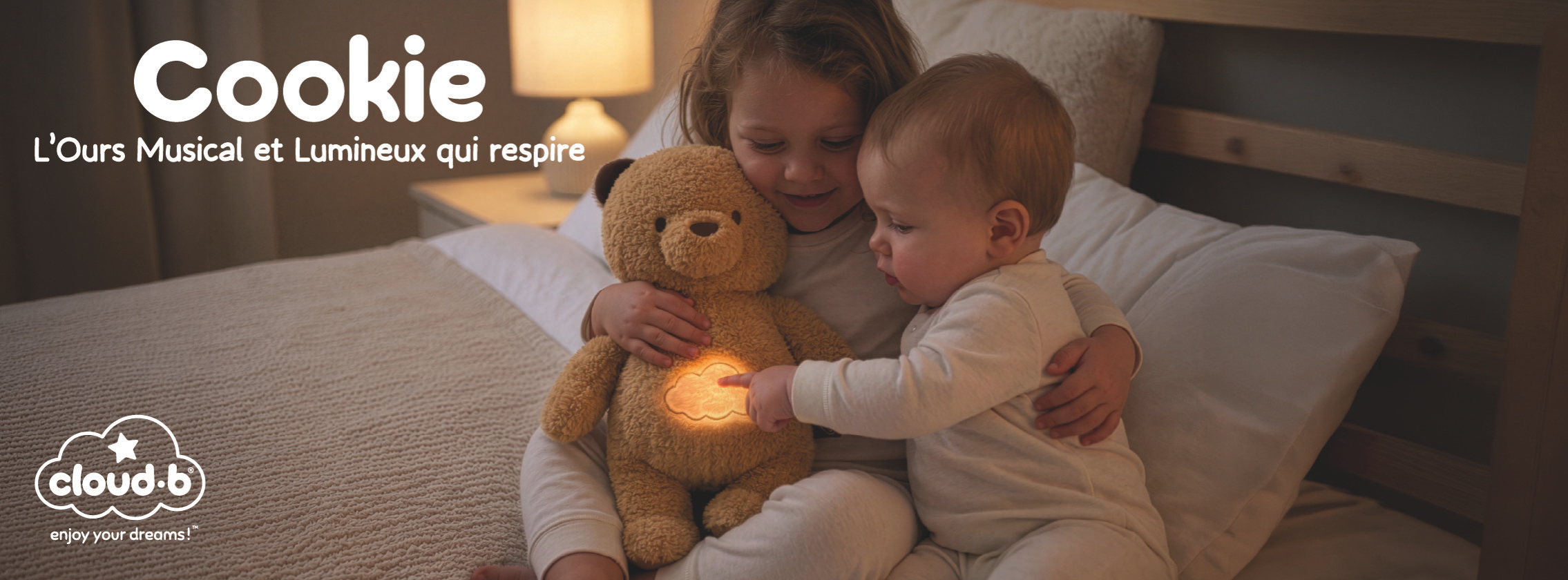 Baby test Peluche musicale Cookie™ l'Ours qui respire