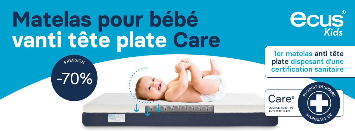 Baby Test Matelas bébé Care 60x120 cm ECUS KIDS