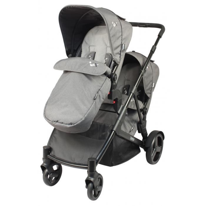 Poussette double Appollo avec 2 sièges autos