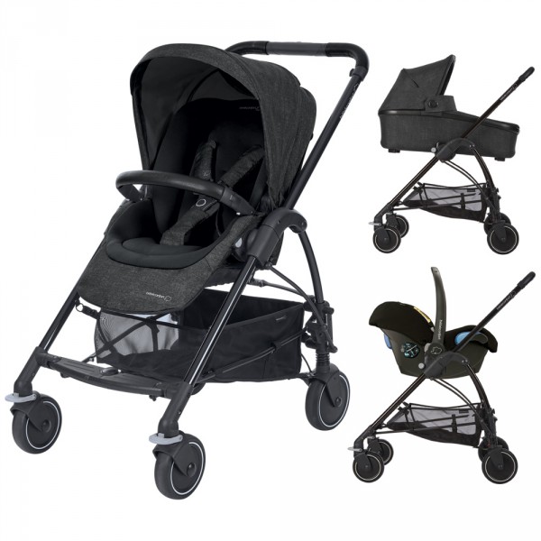 Trio poussette Mya, siège auto Citi et nacelle Oria  