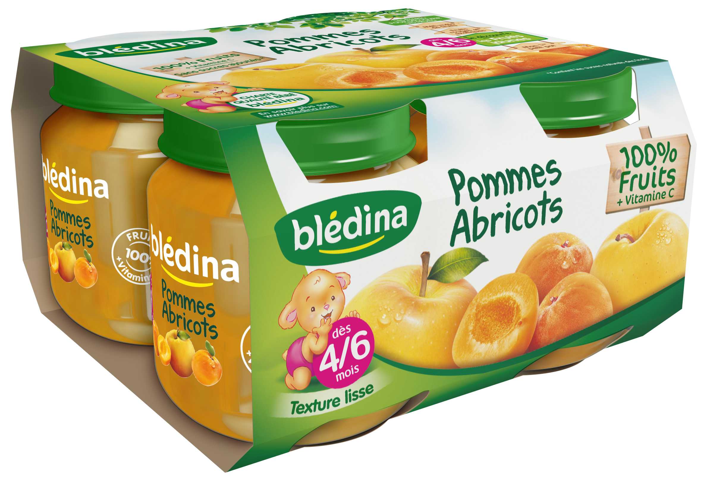 Pot Pommes Abricots 4x130g Bledina Comparateur Avis Prix Consobaby