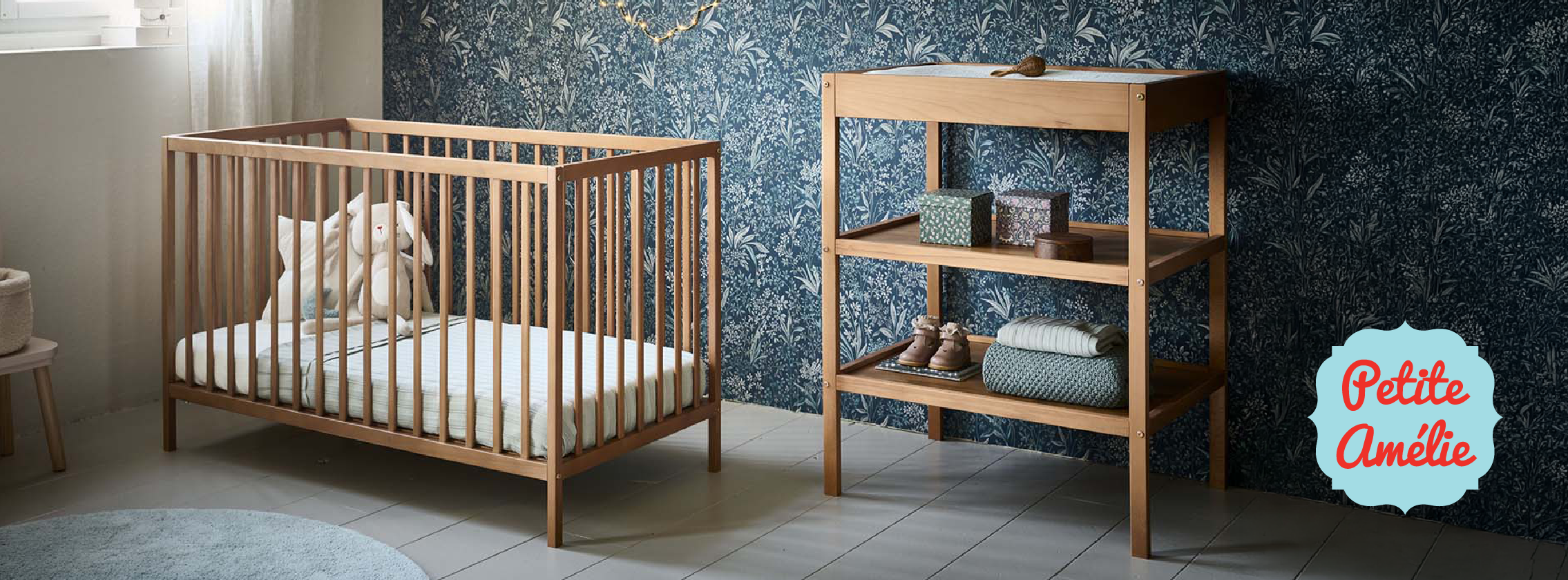 Baby Test Lit bébé bois Hêtre 60x120cm Petite Amélie