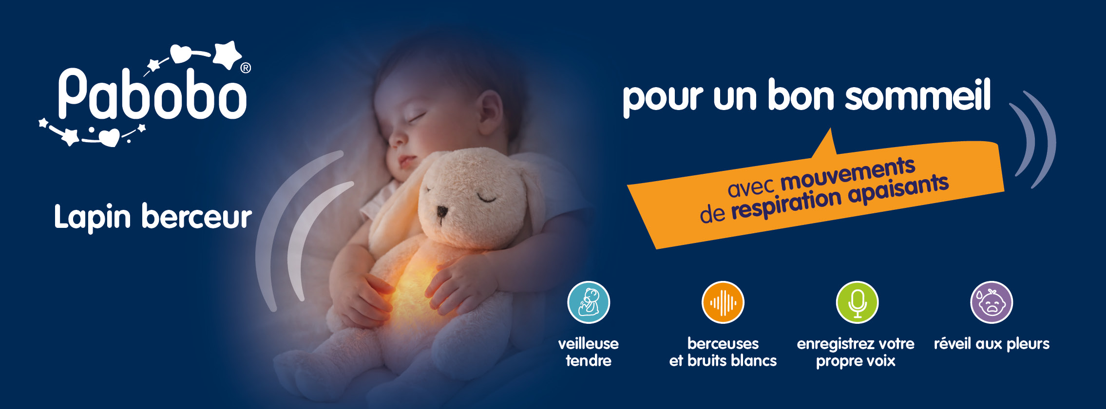 Baby Test Veilleuse Lapin Berceur Pabobo