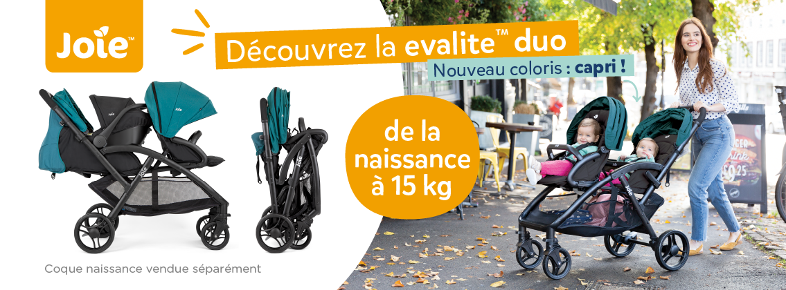 Baby Test Poussette double evalite™ duo JOIE
