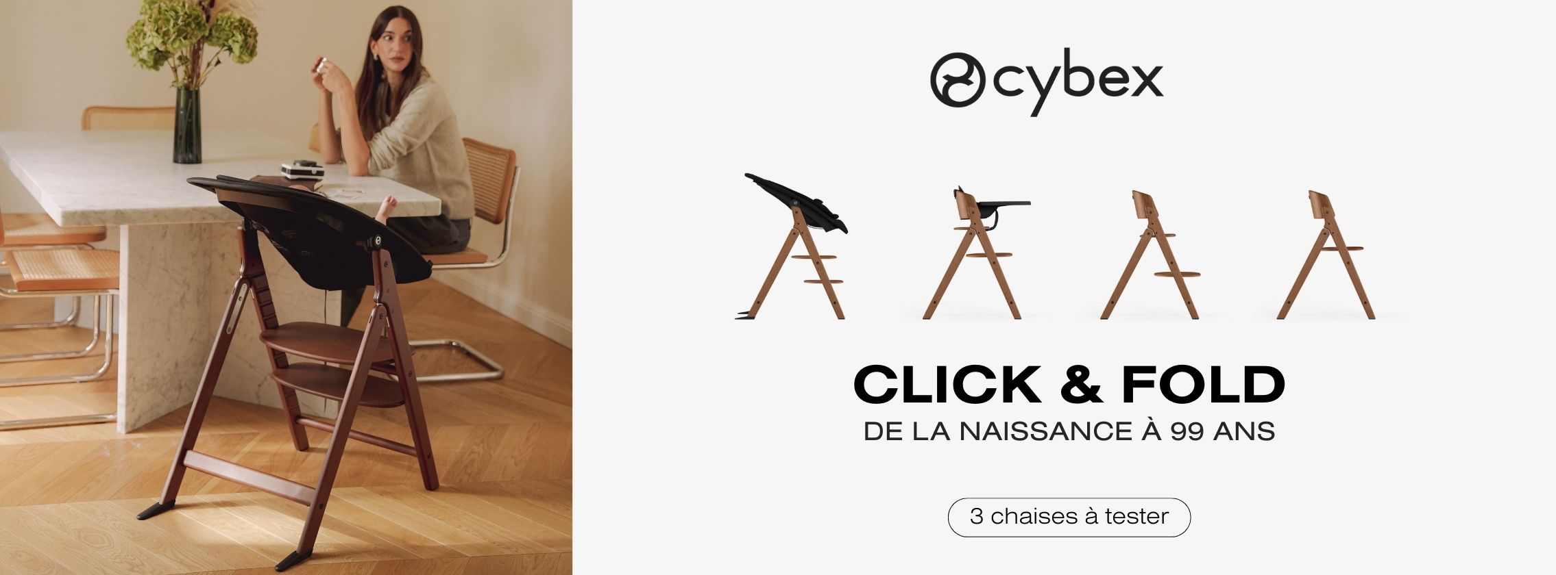 Baby Test Chaise Haute Click & Fold 4-en-1 CYBEX