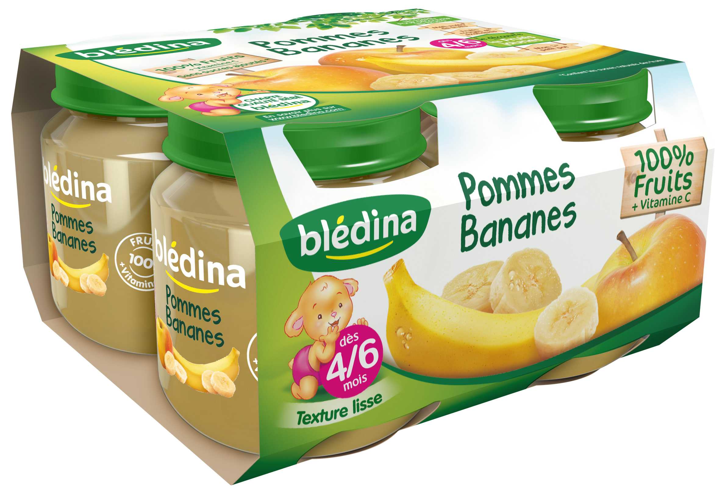 Pot Pommes Bananes 4x130g Bledina Comparateur Avis Prix Consobaby