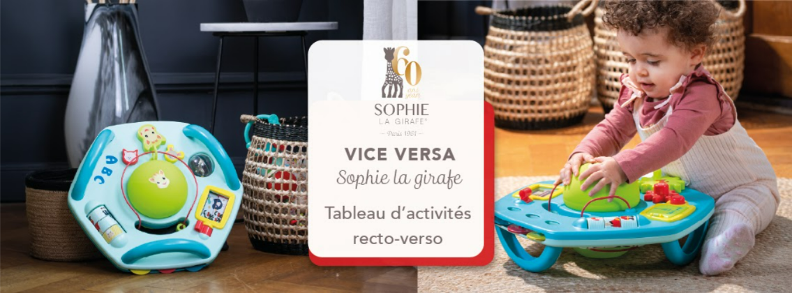 Baby Test Tableau d'activités Vice Versa Sophie la girafe VULLI