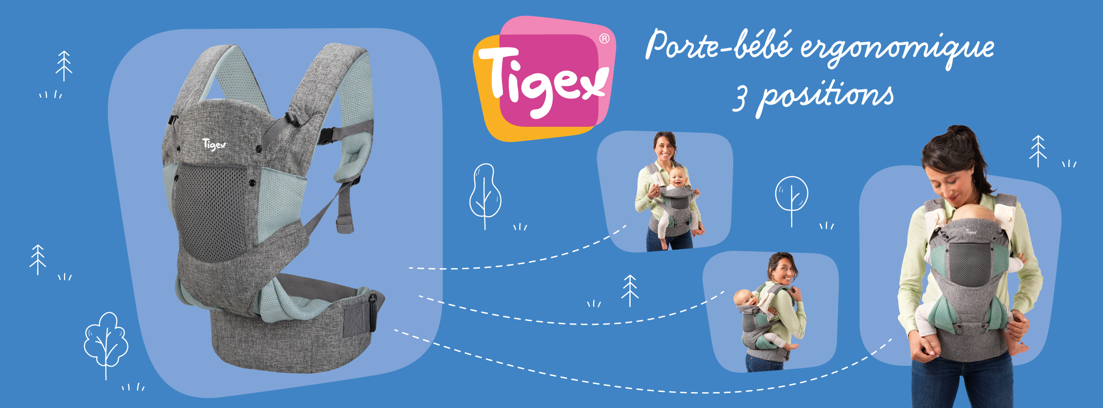 Baby Test Porte-bébé ergonomique TIGEX