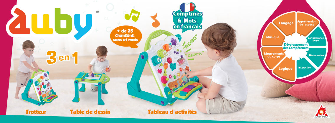 Baby Test Mon Tableau Trotteur 3en1 AUBY