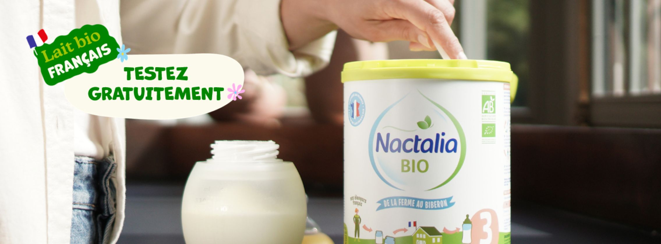 Baby Test Lait bio infantile 3ème âge Nactalia BIO