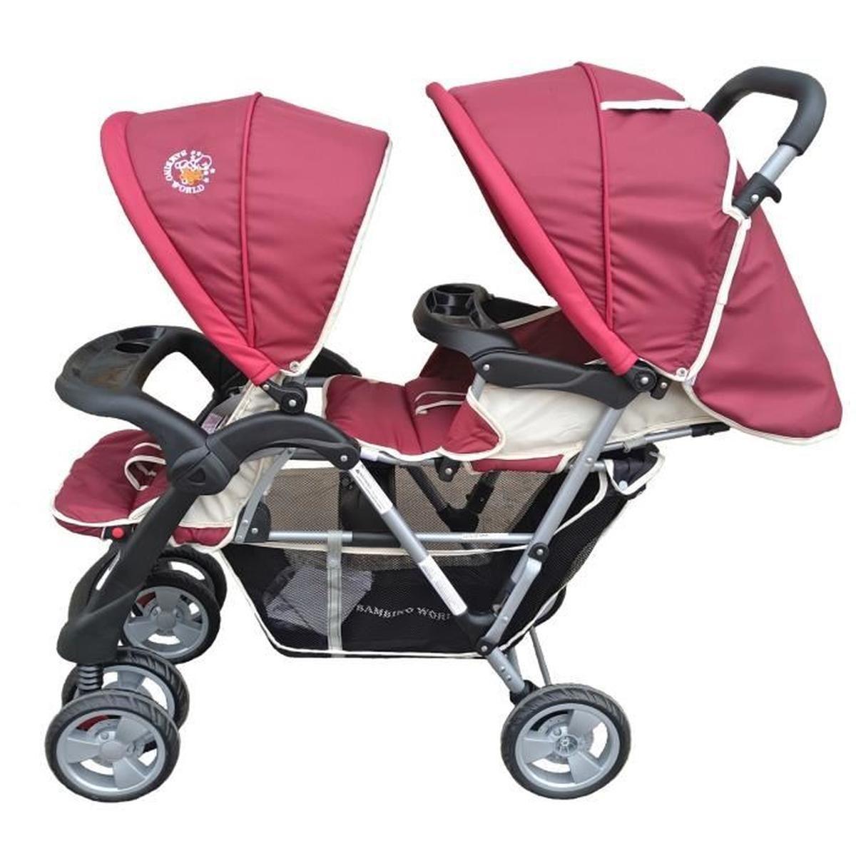 Poussette double sport top design