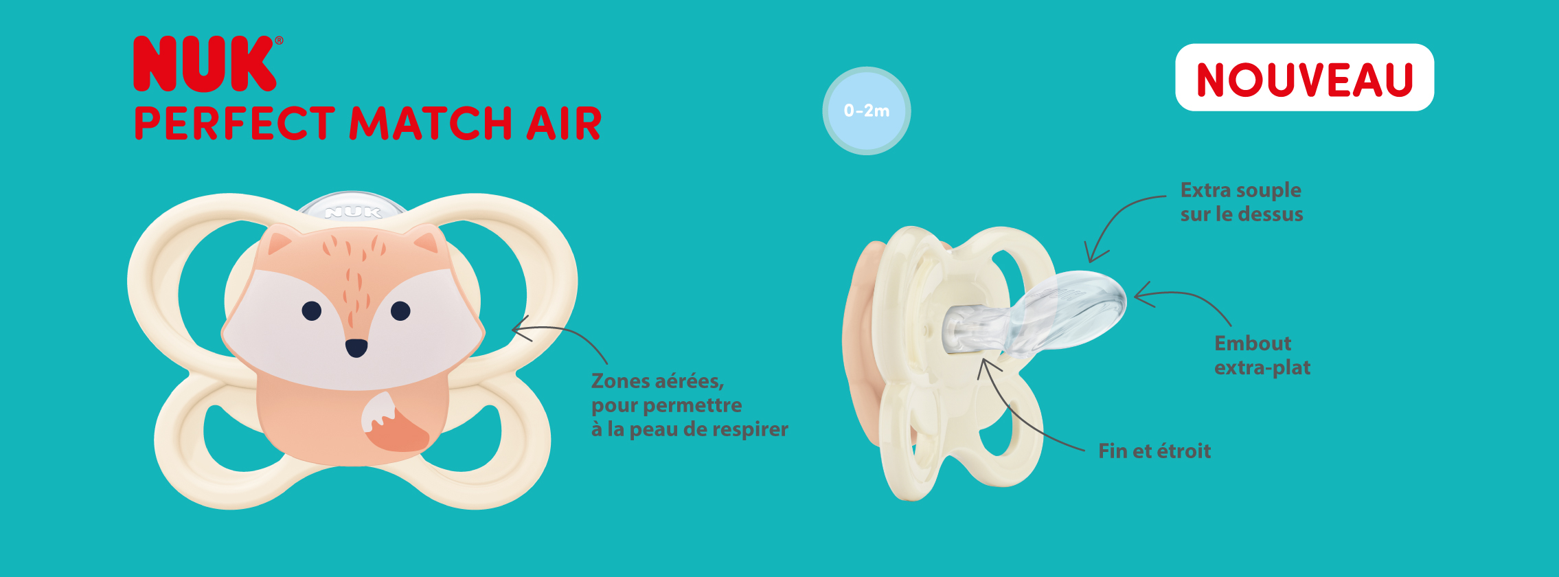 Baby Test Sucettes Perfect Match Air NUK