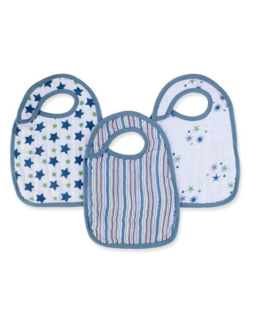 Lot de 3 bavoirs en mousseline