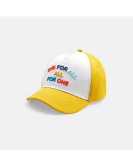 Casquette "One for all, all for one" jaune garçon