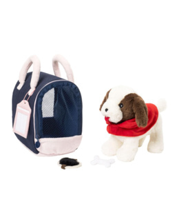 Peluche chien et sac de transport