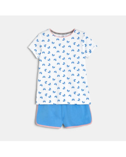 Pyja-short en jersey fille