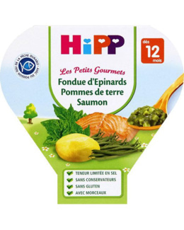 Fondue de Pommes de terre Légumes verts Saumon - Assiette 230g - 12 mois