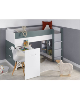 Lit mi-hauteur bureau et commode Opus