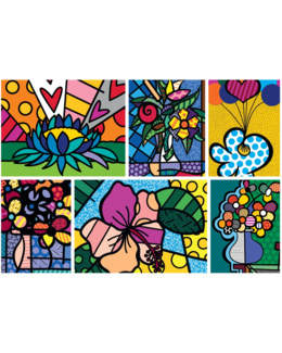Puzzle Romero Britto - Collage: Flowers