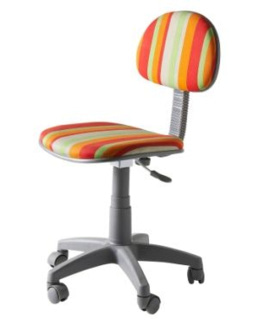 Chaise de bureau enfant sur roulettes 