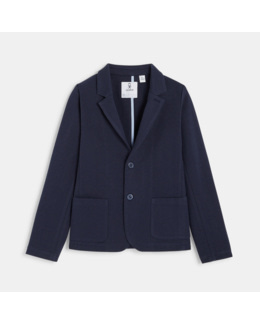 Veste de costume en jersey bleu garçon