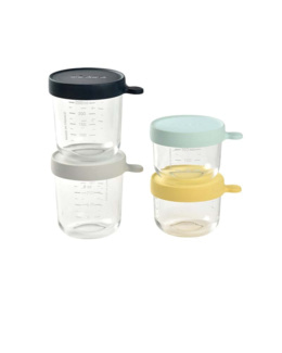 Coffret 4 pots en verre