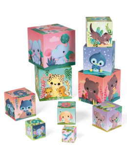 10 cubes à empiler les animaux tout mignons