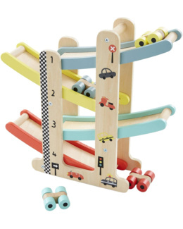 Toboggan à voitures en bois
