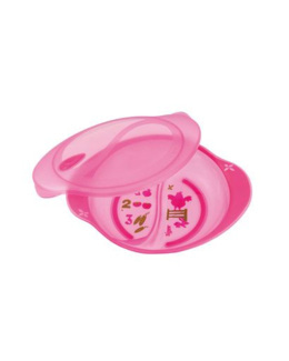 Assiette micro ondes et couvercle